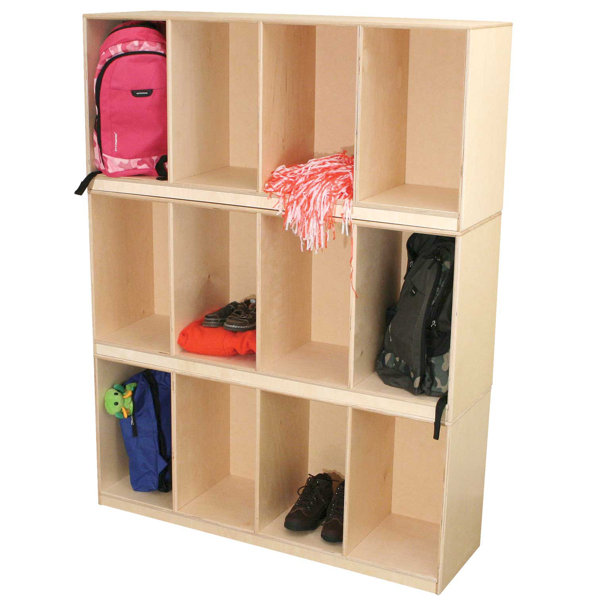 3 Tier 4 Wide Kids Locker by Wood Designs
