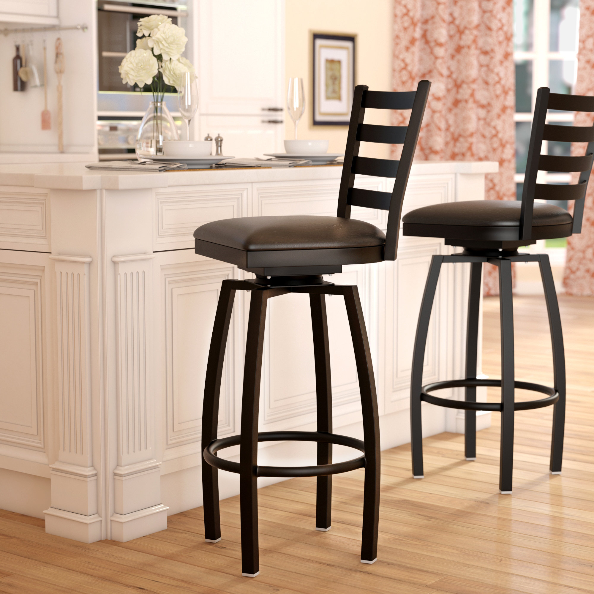 Charlton Home Portland 32 Swivel Bar Stool Reviews Wayfair