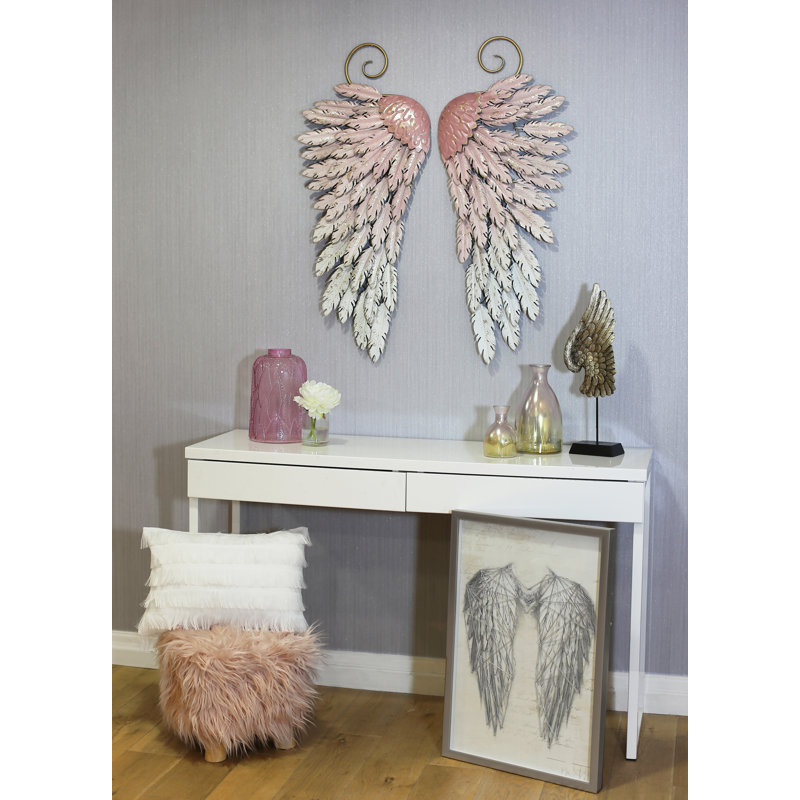 Bungalow Rose Metal Angel Wings Wall Decor Reviews Wayfair