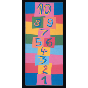 Hip Hop Hopscotch Kids Indoor/Outdoor Area Rug