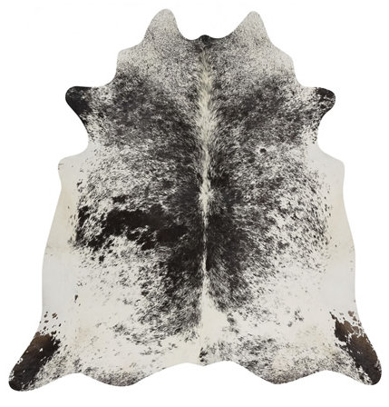 Drummans Hand Woven Cowhide Black/White Area Rug by Laurel Foundry Modern Farmhouse