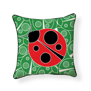 Ladybug Outdoor Decor Wayfair Erables Ladybug Outdoor Throw Pillow
