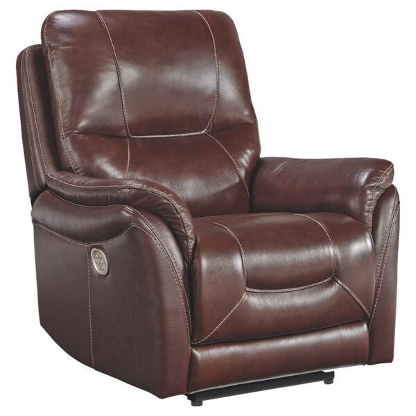 Pinkham Leather Power Recliner By Red Barrel Studio