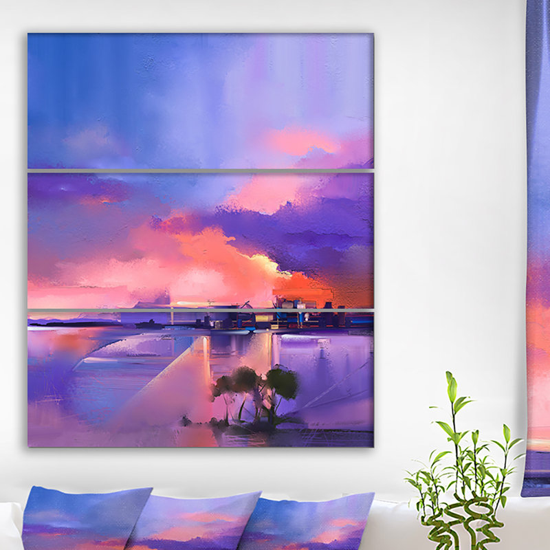 East Urban Home Orange And Purple Sky In Twilight Sunset Oil