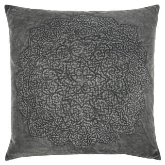 One Allium Way Amery Chain Link Embroidered Linen Throw Pillow Wayfair