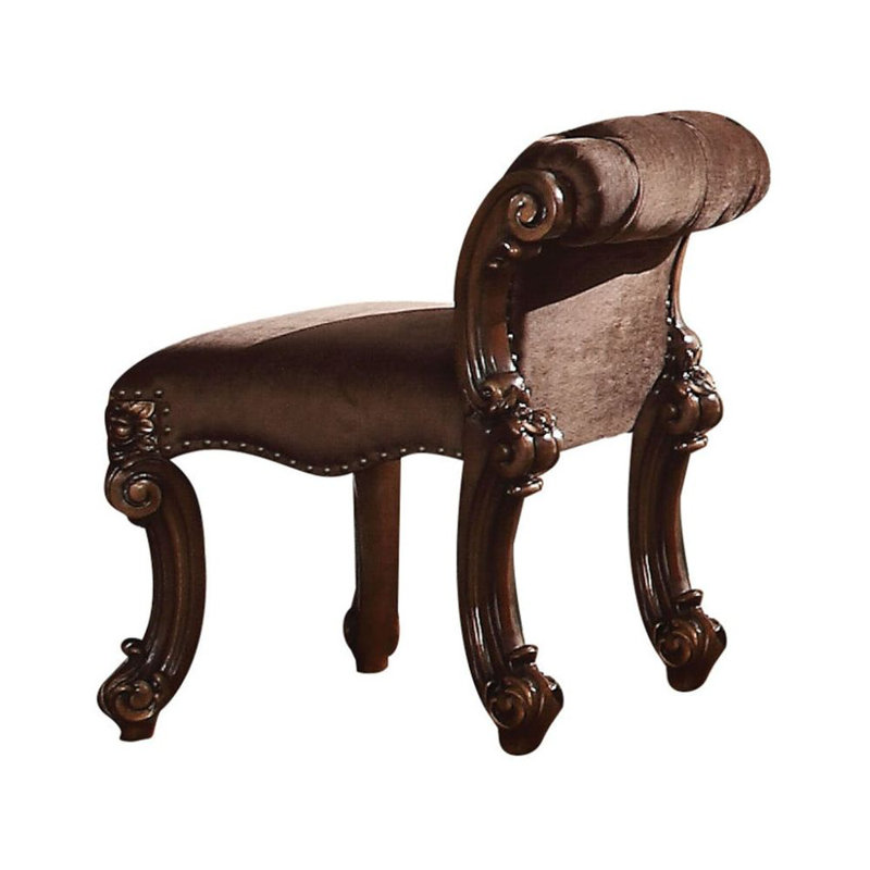 Astoria Grand Siller Manufactured Wood Vanity Stool Wayfair