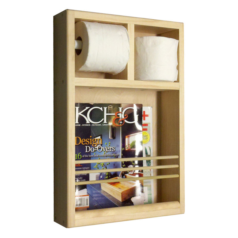 Wg Wood Products On The Wall Mounted Magazine Rack And Toilet On The Wall Mounted Magazine Rack And Toilet Paper Holder