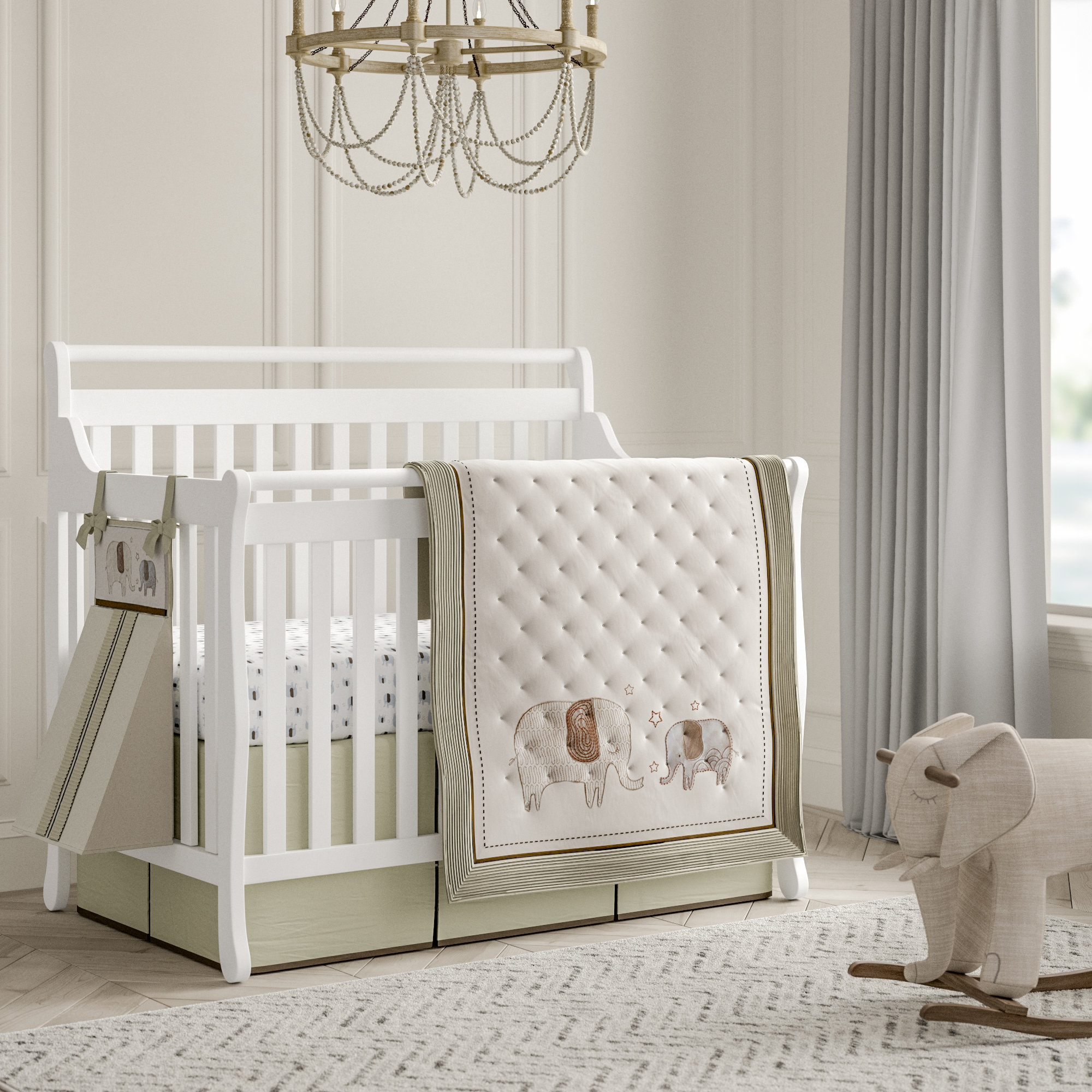 plain cot bedding