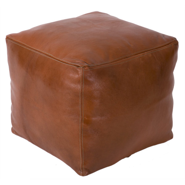 Moroccan Square Leather Ottoman & Reviews AllModern