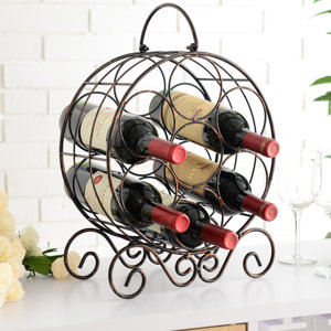 Archer Metal 7 Bottle Tabletop Wine Bottle Rack
