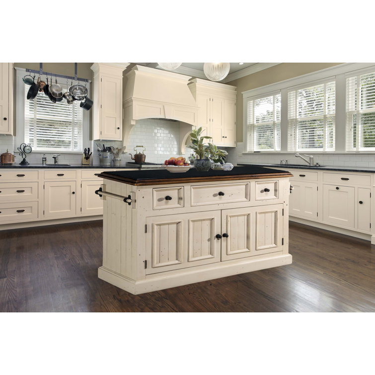 Eloy 51'' Wide Rolling Kitchen Island with Granite Top