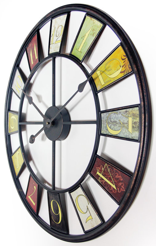 Trent Austin Design Millary Oversized 24" Kaleidoscope Wall Clock & Reviews Wayfair