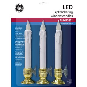Nicolas Holiday Flickering Battery Operated Window Candle (Set of 3)