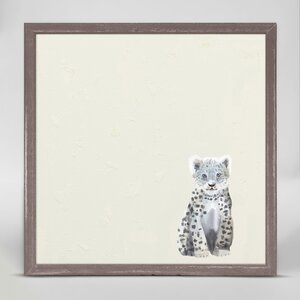 Baby Snow Leopard by Cathy Walters Mini Canvas Framed Art