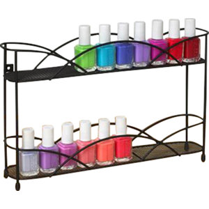 Plossay Countertop 2 Tier Nail Polish Cosmetic Organizer