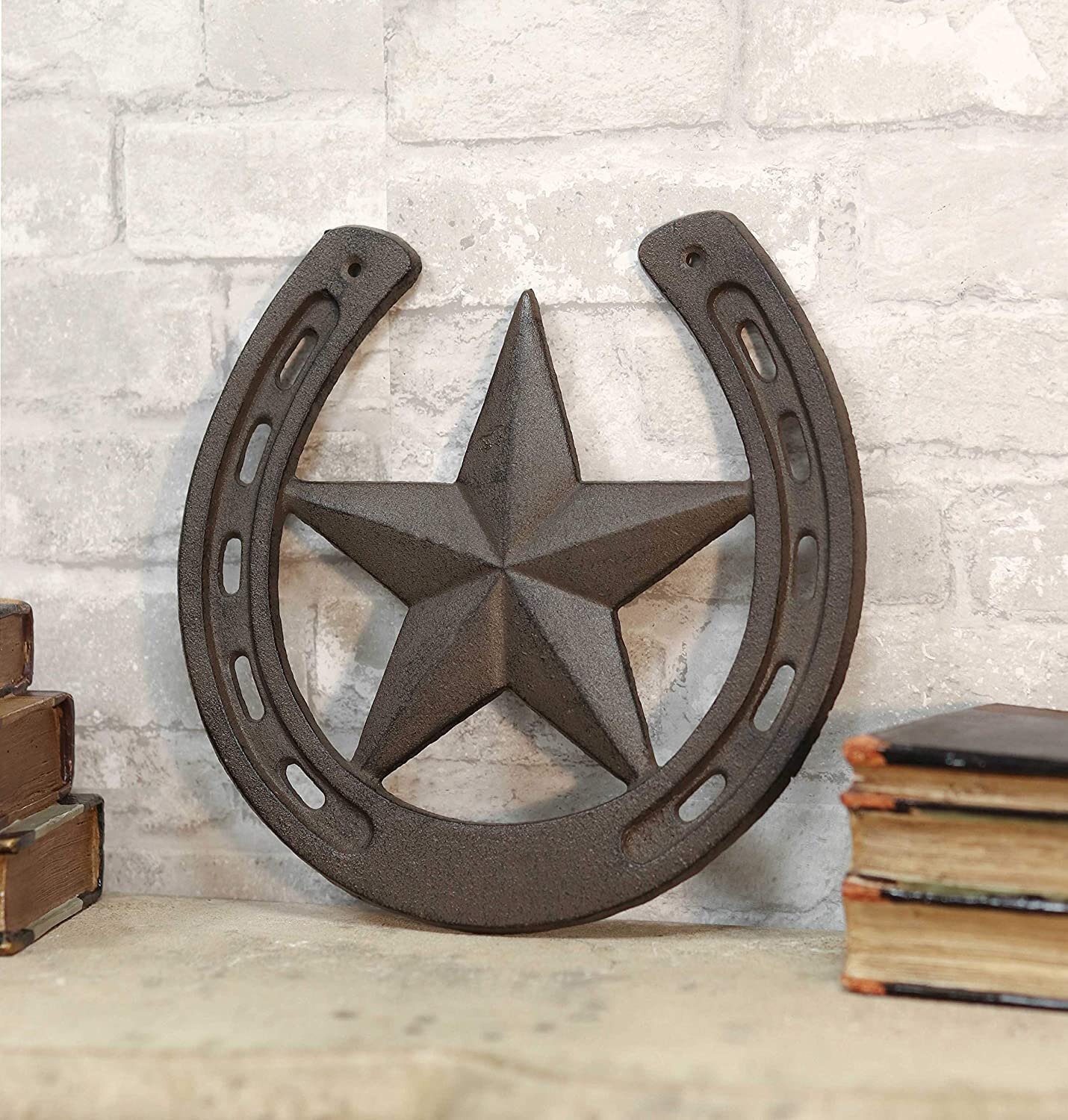 Foundry Select Cast Iron Metal Horseshoe With Western Star Wall Decor Wayfair