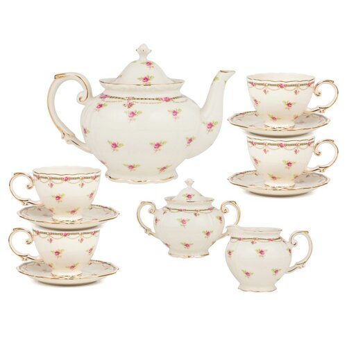 Kraus 11 Piece Porcelain Petite Fleur Tea Set