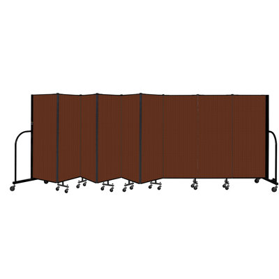 Freestanding 9 Panel Room Divider ScreenFlex Color Auburn Height 60