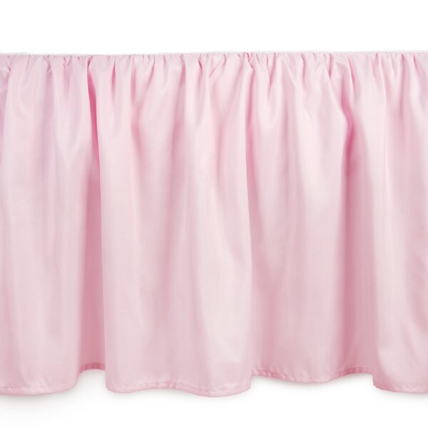 Farmhouse Pink Ruffled Baby Girl Crib Skirt 100 Cotton Drop With