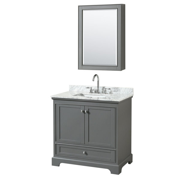 Deborah 36 Single Bathroom Vanity Set with Medicine Cabinet by Wyndham Collection