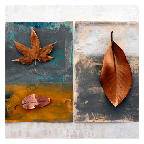Leaves Still Life 2.88m x 2.88m Textured Matte Peel & Stick Wall Mural East Urban Home