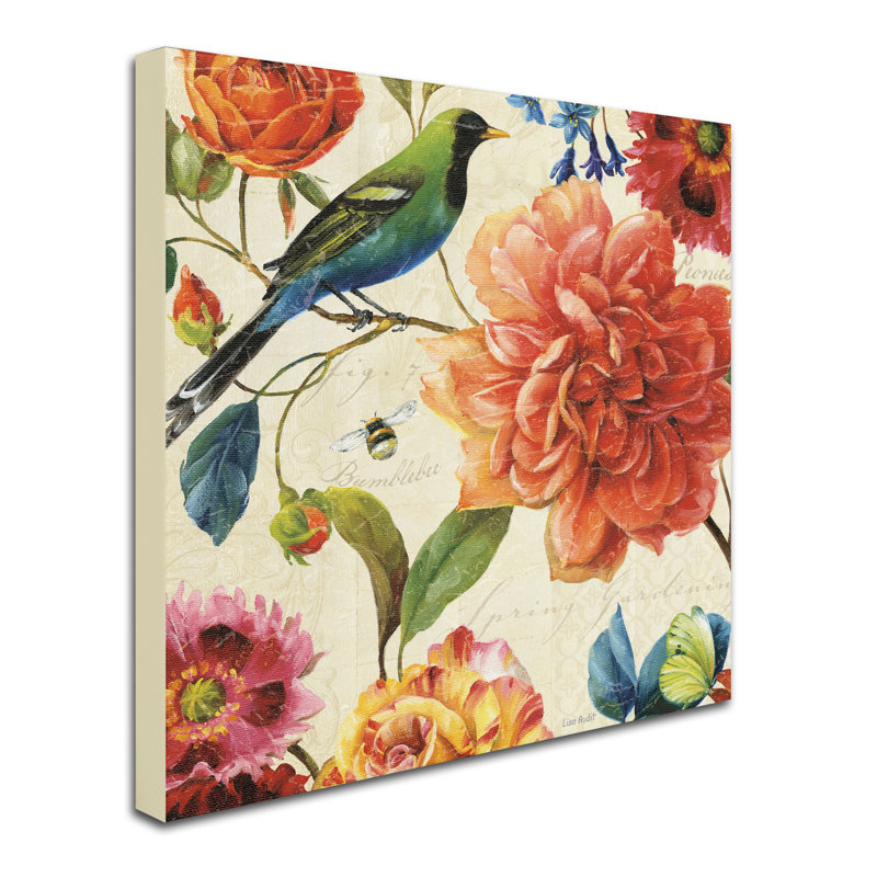 Trademark Art Rainbow Garden Ii Cream By Lisa Audit Painting