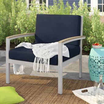 Sol 72 Outdoor Caspian Patio Chair With Cushions Reviews Wayfair