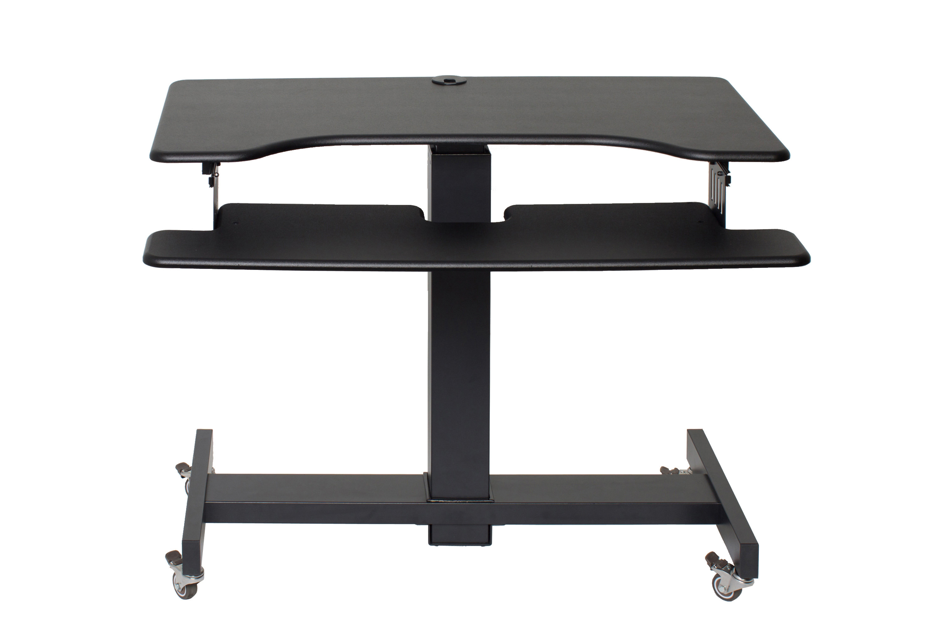 Symple Stuff Rocelco Dual Monitor Keyboard Tray Standing Desk Reviews Wayfair