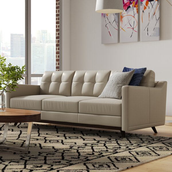 Karlov Leather Sofa By Brayden Studio