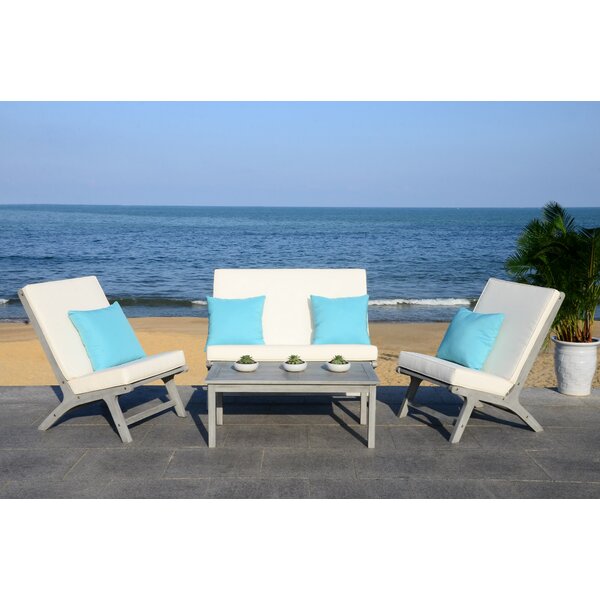 Cortney 4 Piece Chair Set with Cushions by Trent Austin Design