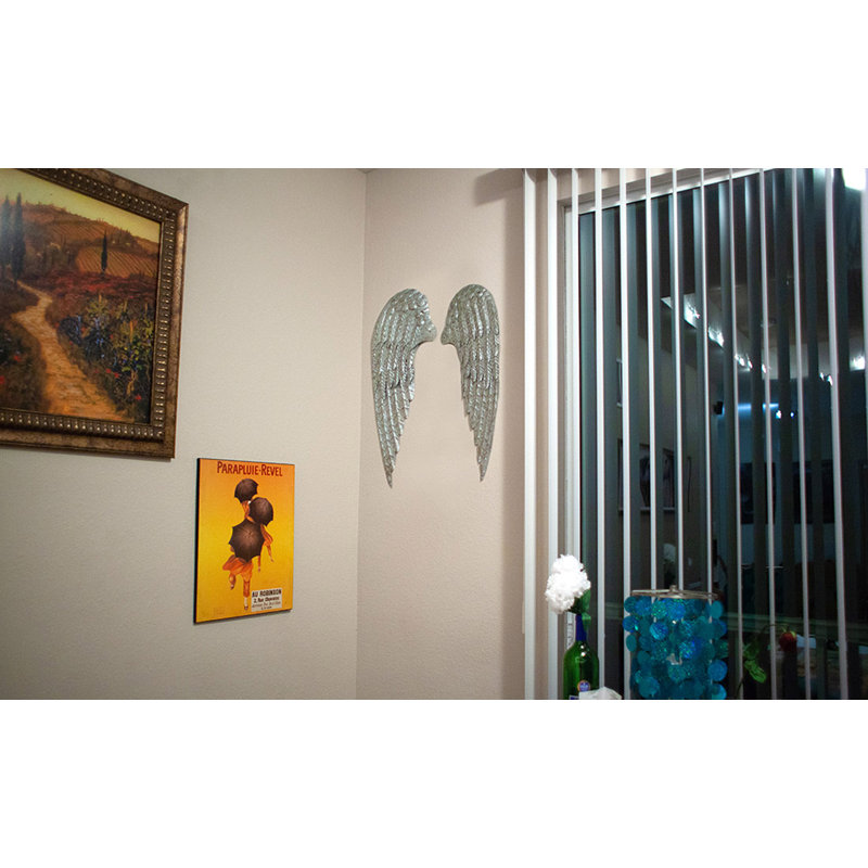 Gracie Oaks 2 Piece Metal Angel Wings Wall Decor Set Reviews