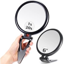 DIY Crafts Engraving and Repair Jewelry Identification KONGZIR Handheld 10X Illumination Magnifier Assisted Mirror 20X with LED Light HD Lens for Book Reading Watch 130mm 