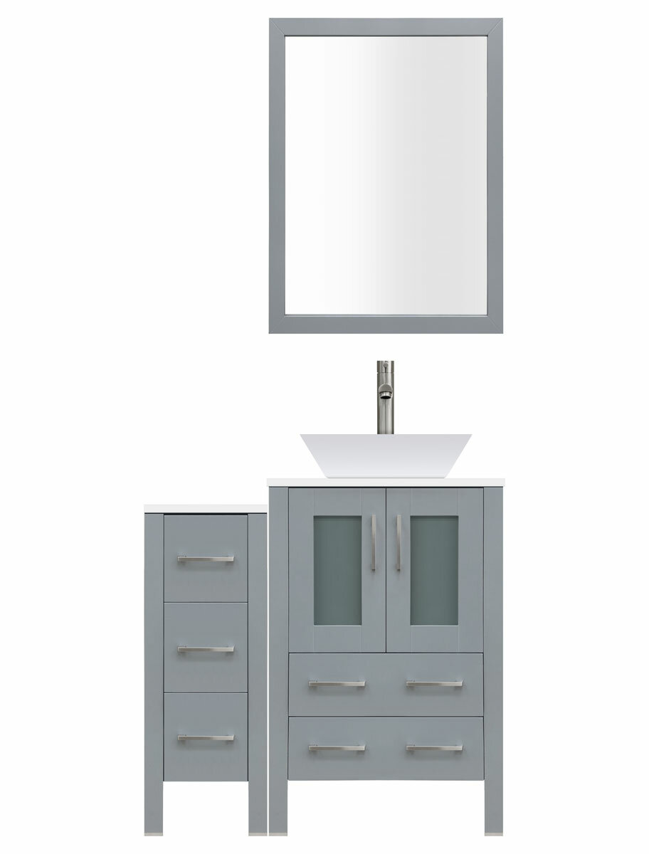 Lesscare Modern 48 Single Bathroom Vanity Set With Mirror Wayfair