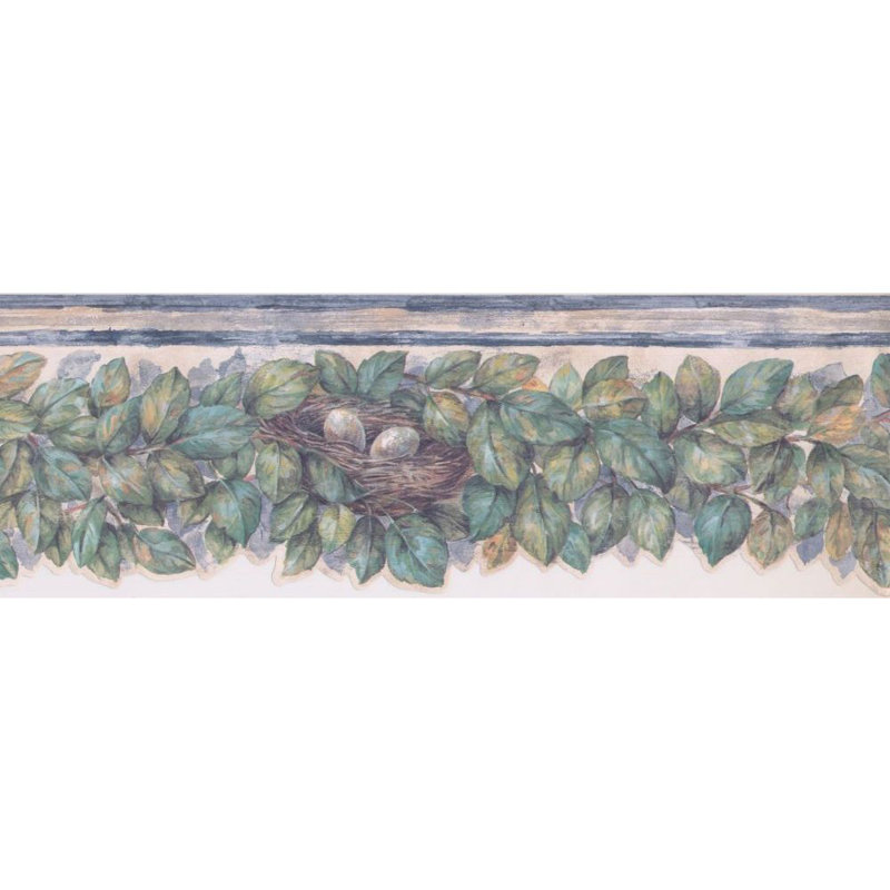 August Grove Masuda Leaves 15 L X 6 5 W Wallpaper Border Wayfair