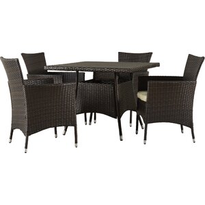 Rolle 5 Piece Dining Set with Cushions