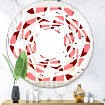 East Urban Home Whirl Geometric Pattern Xii Modern Frameless Wall Mirror Wayfair