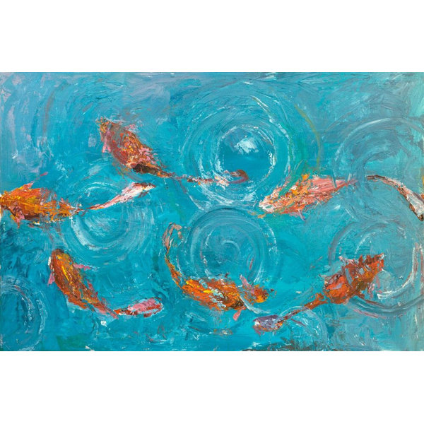 Bloomsbury Market Koi Pond By John Beard Wrapped Canvas