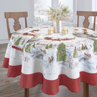 tablecloth snowy elrene sleigh liles