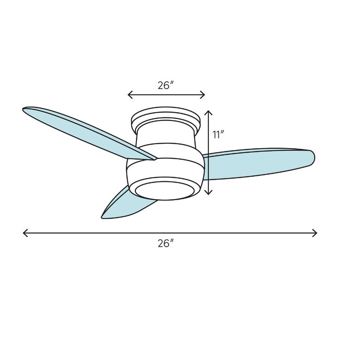 26 Spacesaver 3 Blade Ceiling Fan