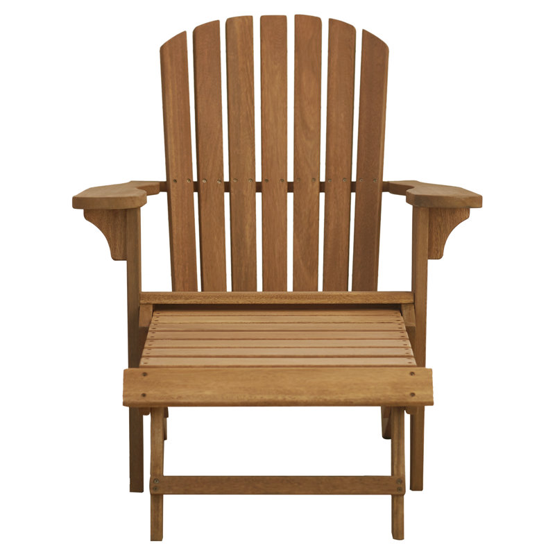 Solid Wood Adirondack Chair with Ottoman & Reviews Joss & Main