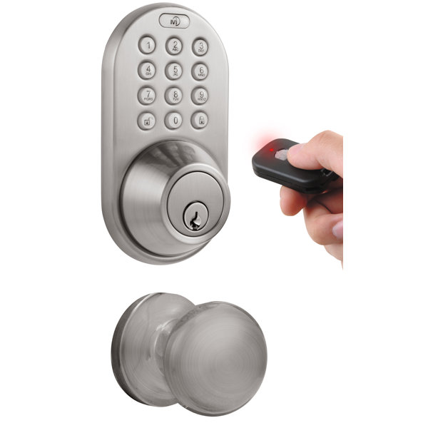 Keyless Electronic Single Cylinder Entrance Knobset by Milocks