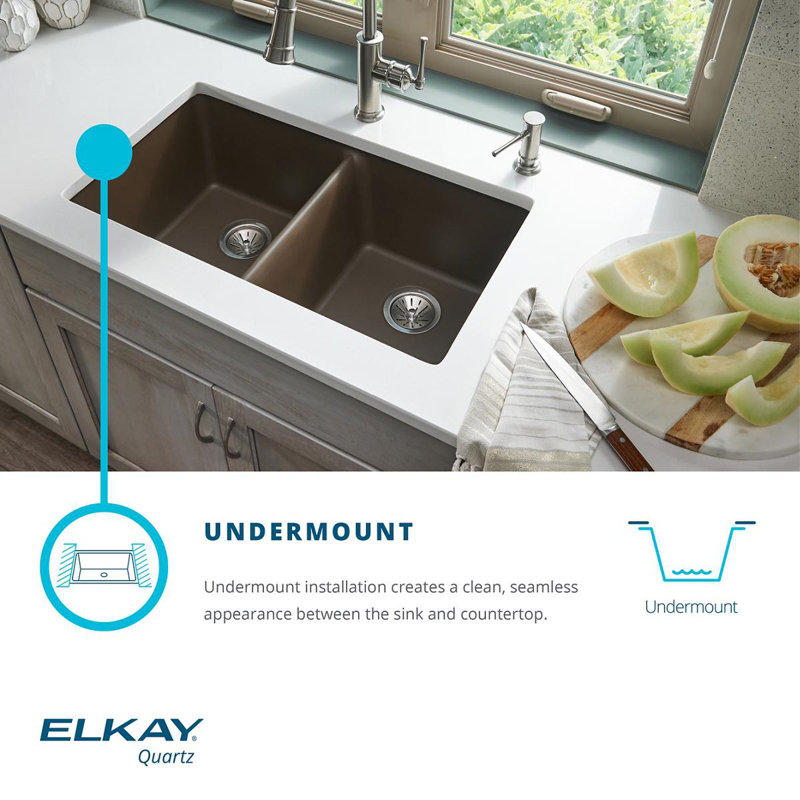 Elkay Quartz Classic 25 L X 19 W Undermount Kitchen Sink