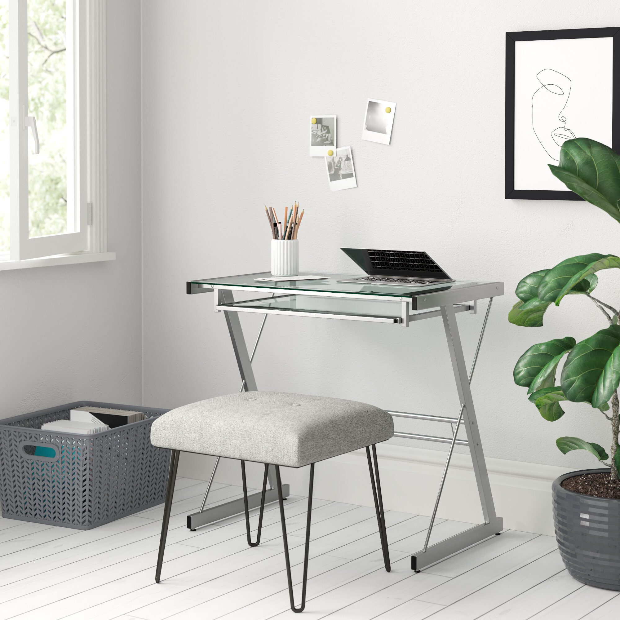 Zipcode Design Yvonne Glass Desk Reviews Wayfair Ca