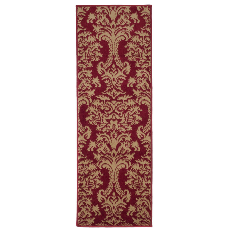 Lavish Home Oriental Red and Gold Area Rug & Reviews Wayfair