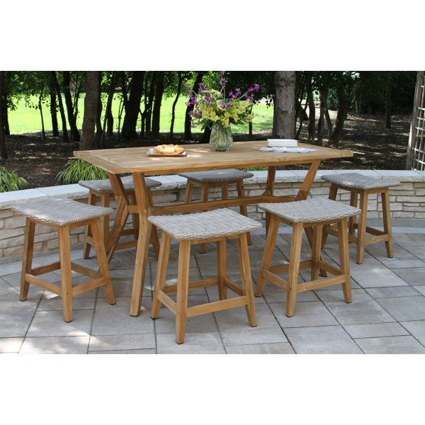 Quevedo 7 Piece Teak Dining Set by Gracie Oaks