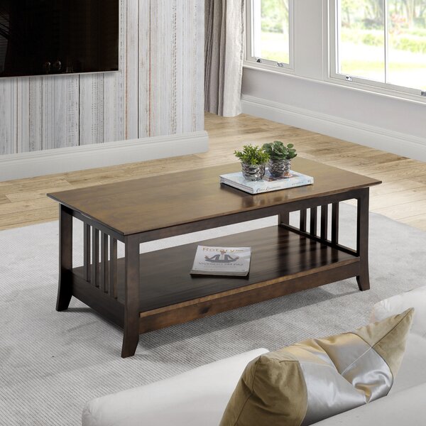 Bonelli Solid Wood Coffee Table With Storage By Red Barrel Studio