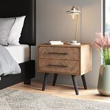 light colored wood nightstands