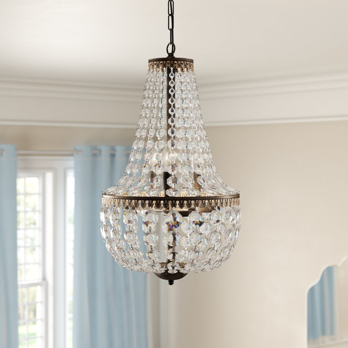 Fraser 6 Light Unique Statement Empire Chandelier With Crystal Accents
