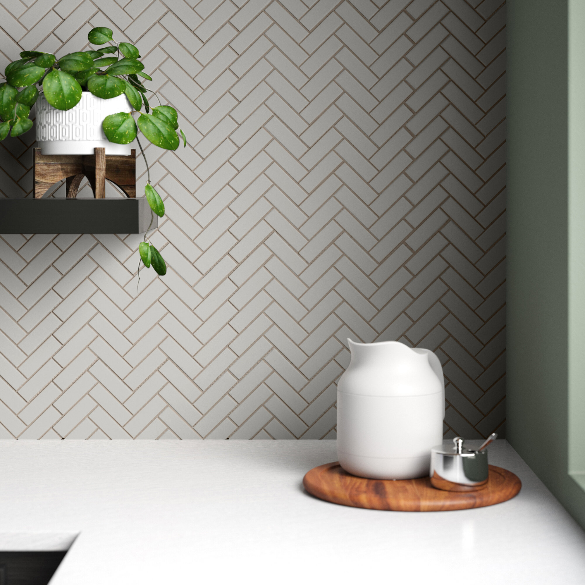 Msi Domino 2 X 3 Porcelain Herringbone Mosaic Wall Floor Tile Reviews Wayfair
