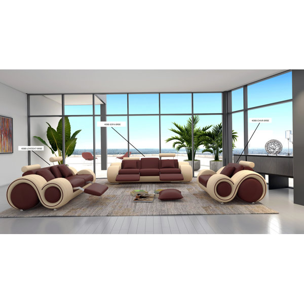 Behr Leather Loveseat By Orren Ellis 2019 Sale